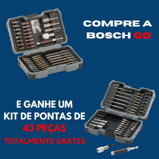 Parafusadeira a Bateria Bosch Go 3,6V BIVOLT com 2 Bits